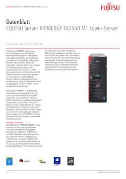 Datenblatt FUJITSU Server PRIMERGY TX2560 M1 Tower