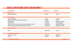 Herkunftsnachweis unserer Zutaten