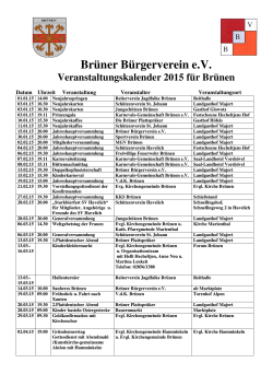 Veranstaltungskalender 2015