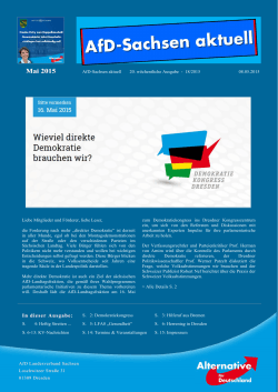 AfD-Sachsen aktuell - Alternative für Deutschland