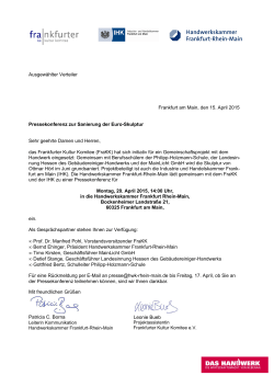 Presseeinladung - Frankfurter Kultur Komitee