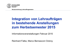 Informationsveranstaltung HS 2015