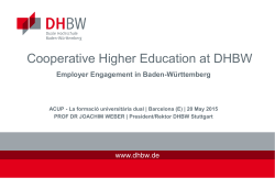 Cooperative Higher Education at DHBW