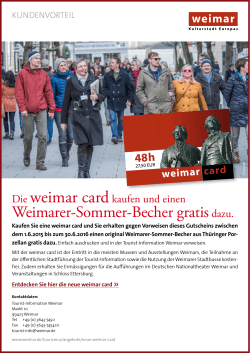 Weimarer-Sommer-Becher gratisdazu.