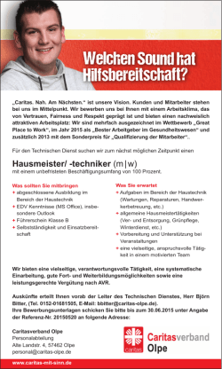 Hausmeister/ -techniker (m | w)