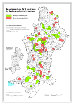 Übersichtskarte der Energiecoachinggemeinden in Schwaben