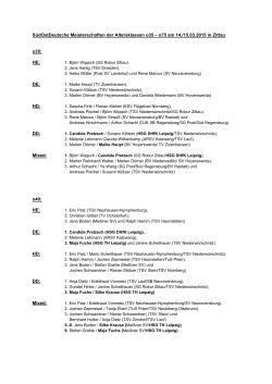 SüdOstDeutsche Meisterschaften der Altersklassen o35 – o75 am