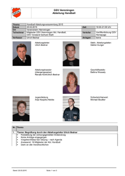 GSV Hemmingen Abteilung Handball