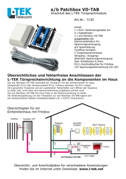 Anleitung a/b Patchbox VD-TAB - L-TEK