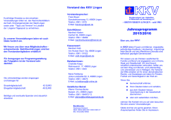 aktuelle Jahresprogramm 2015/16