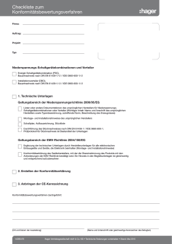 Checkliste zum Konformit&auml;tsbewertungsverfahren