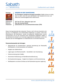 Information zum Vortrag
