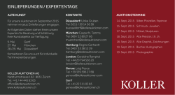 EINLIEfERUNGEN / EXPERTENTAGE