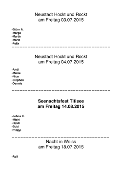 Neustadt Hockt und Rockt am Freitag 03.07.2015 Neustadt Hockt
