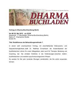 Berlin-Schöneberg - Buddhistische Psychotherapie BPT