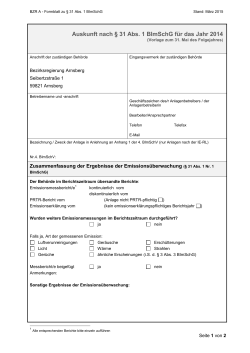 Bericht 31 BImSchG - Bezirksregierung Arnsberg