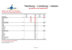 Hamburg &ndash; L&uuml;neburg &ndash; Uelzen