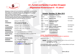 L9 Turnen u. Spielen in großen Gruppen am 22. März in Grieskirchen