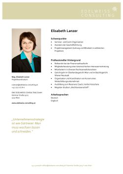 Elisabeth Lanzer - edelweiss consulting