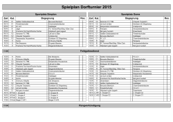 Spielplan Dorfturnier 2015 - FC Termen/Ried