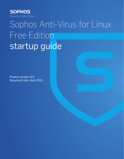 Sophos Anti-Virus for Linux Free Edition startup guide