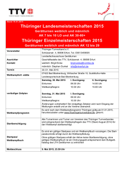 Thüringer Meisterschaften 2015