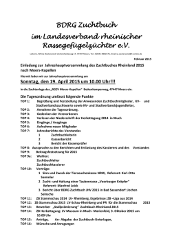 JHV 2015 - Zuchtbuch