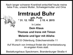 Irmtraud Buhr - InFrieden.de