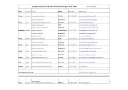 Namens- und Telefonliste Schulsozialarbeit