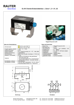 Datenblatt Chemie-Endschalterbox - Sensor