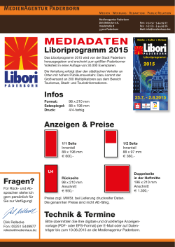 Libori Mediadaten 2015 - Medienagentur Paderborn