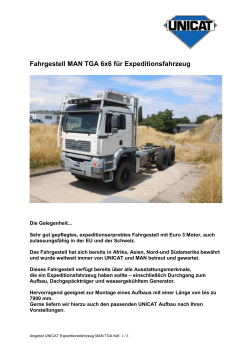 Fahrgestell MAN TGA 6x6 für Expeditionsfahrzeug
