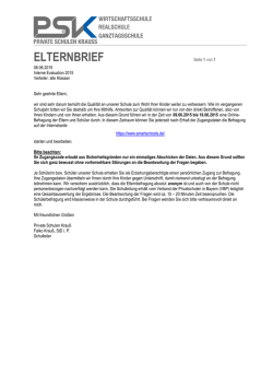 Interne Evaluation 2015 - Private Wirtschaftsschule Krau&szlig;