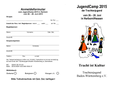JugendCamp 2015 - Trachtenjugend Baden
