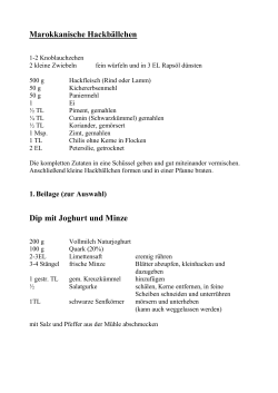 Marokkanische Hackb&auml;llchen - Gymnasium St. Christophorus