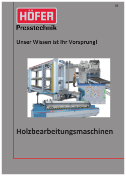 Detailkatalog – Holzbearbeitungsmaschinen