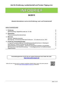 Infobrief April 2015 353 KB - Amt f&uuml;r Ern&auml;hrung, Landwirtschaft und