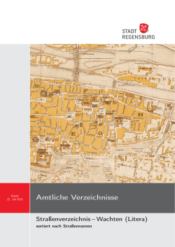 Stra&szlig;enverzeichnis-Wachten (Litera) - Stadt Regensburg