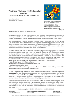 Jubil&auml;umsrundbrief 1 - Partnerschaftsverein Swisttal