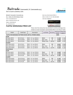 FUJITSU WHOLESALE PRICE LIST
