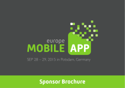 Sponsoring - Mobile App Europe