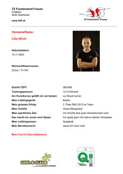 TZ Fürstenland Frauen Vorname/Name: Lilla Ulrich