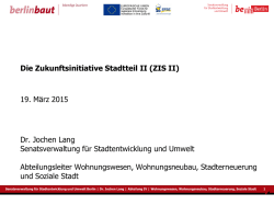 Die Zukunftsinitiative Stadtteil II