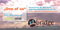 „One of us“ Donnerstag 28. Mai 2015
