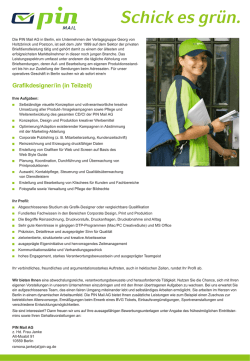 Grafikdesigner/in (in Teilzeit)