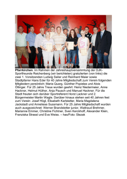 Ehrungen - DJK SF Reichenberg