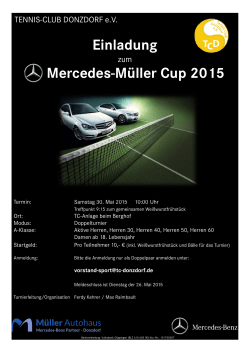 Einladung ……Mercedes-Müller Cup 2015
