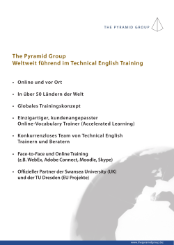 The Pyramid Group Weltweit führend im Technical English Training