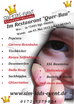Im Restaurant “Quer-Bau“ www.sim-kids