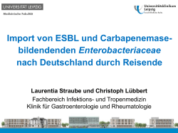 Import von ESBL und Carbapenemase - PEG